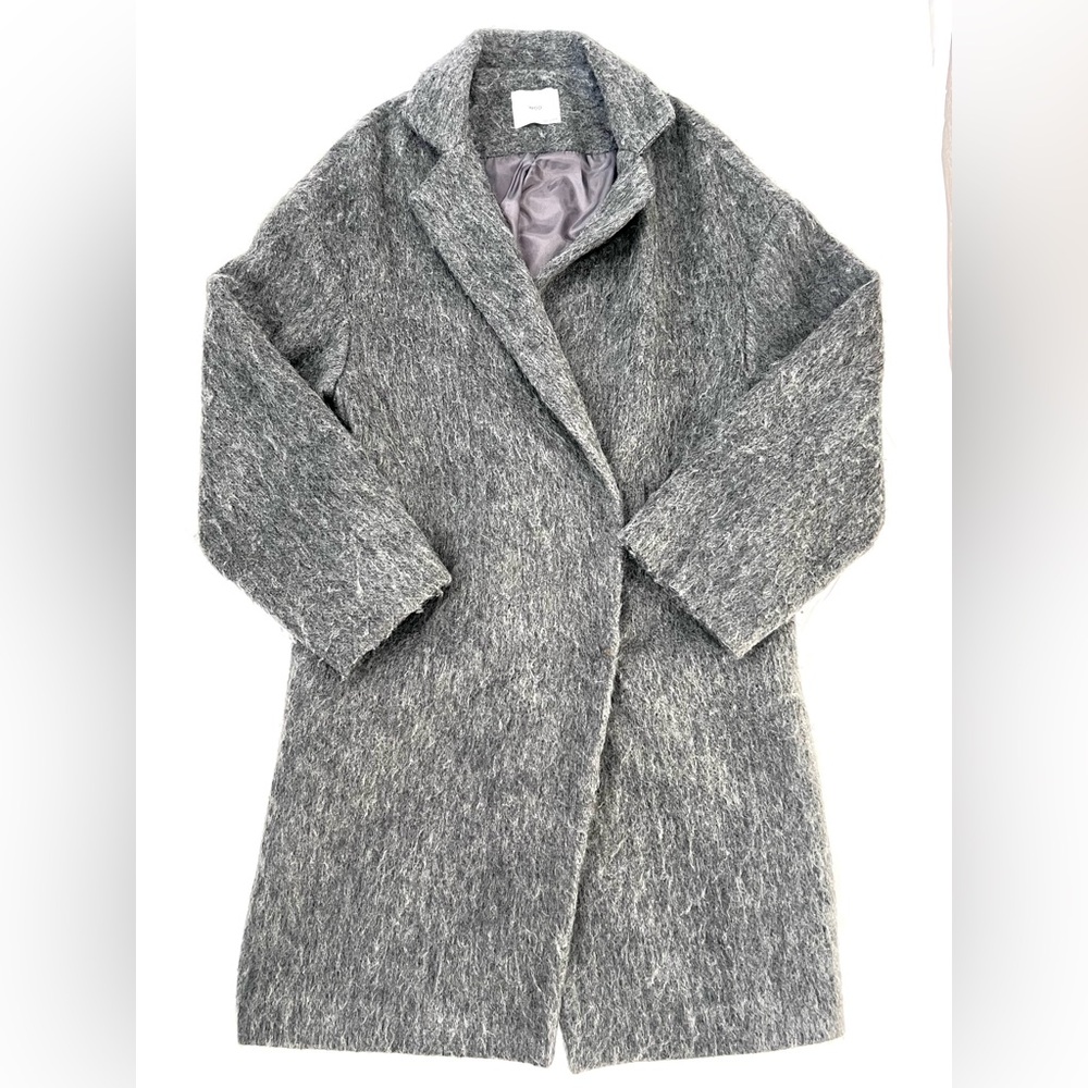 Women's WOO Gray 100% Wool Coat